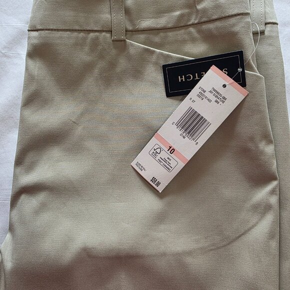 Jones New York NWT Signature Stretch Pants Women's Size 10 Stone Casual or Work - Picture 3 of 7